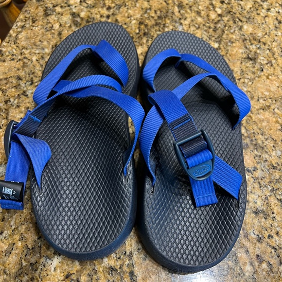Chaco Blue and Black Sandals